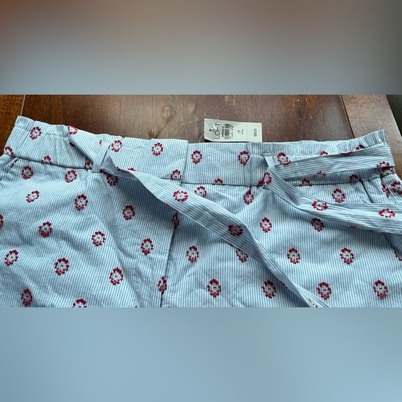 Woman’s dressy lined shorts  w/elastic paper bag waist and self tie - Picture 7 of 8